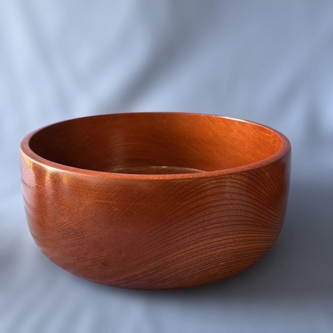 伝統工芸木目の美しい 欅(けやき)くり貫き 茶櫃