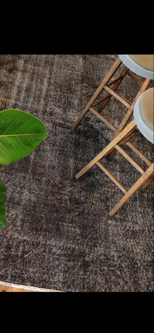 1970a 超大判　グレー　オーバーダイ　トルコ製　ヴィンテージラグ