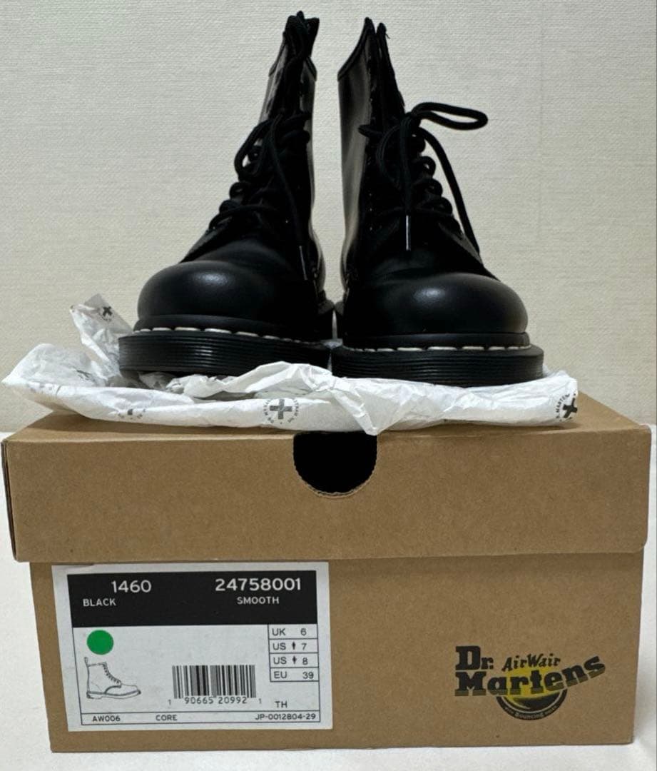 ドクターマーチン 1460 8ホールブーツ　ホワイトステッチ　Dr.マーチン