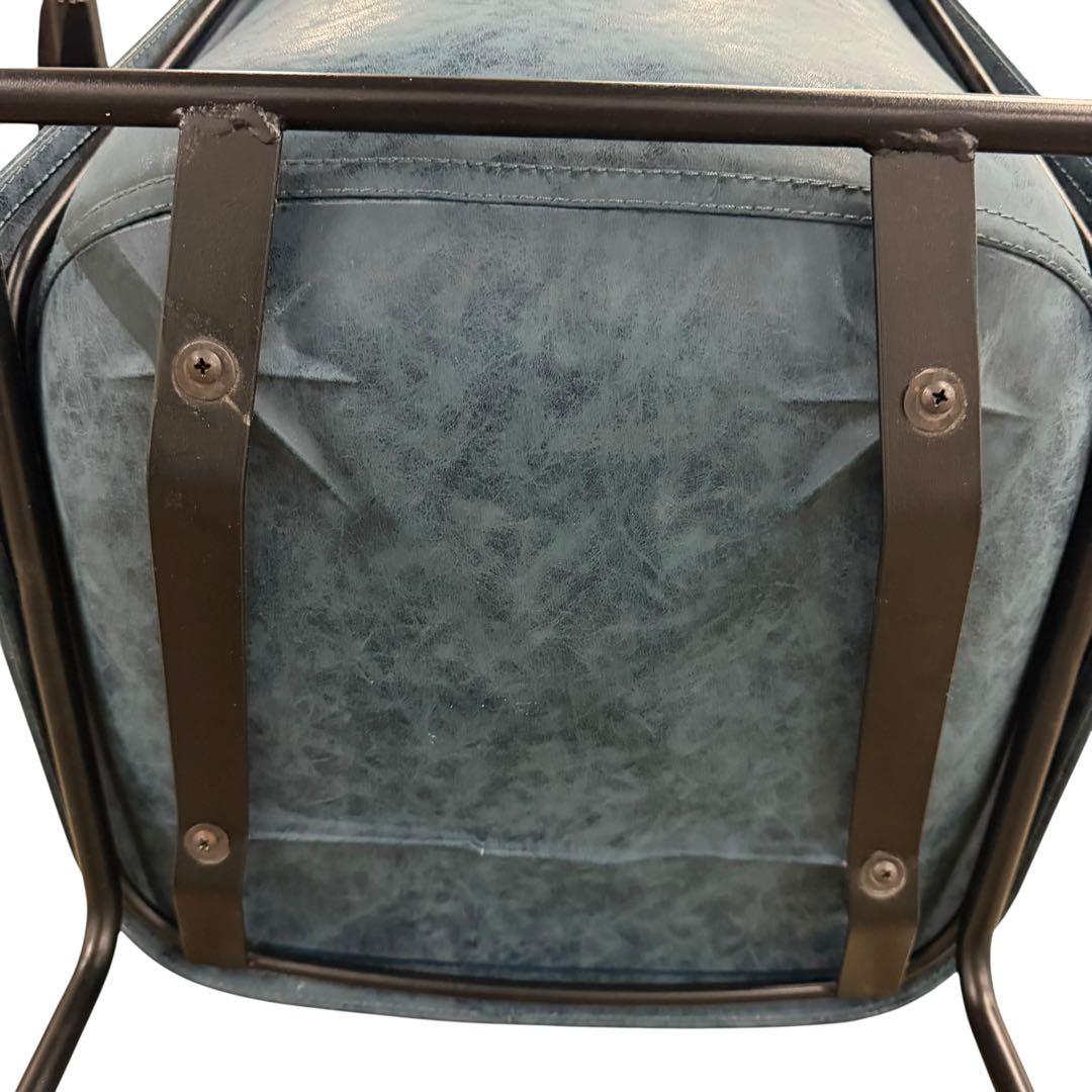 クラッシュゲート ヴィンテージ風 ダイニングチェア 青