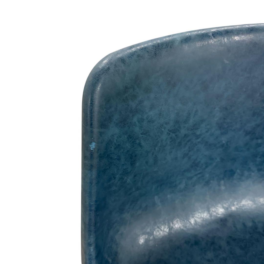 クラッシュゲート ヴィンテージ風 ダイニングチェア 青