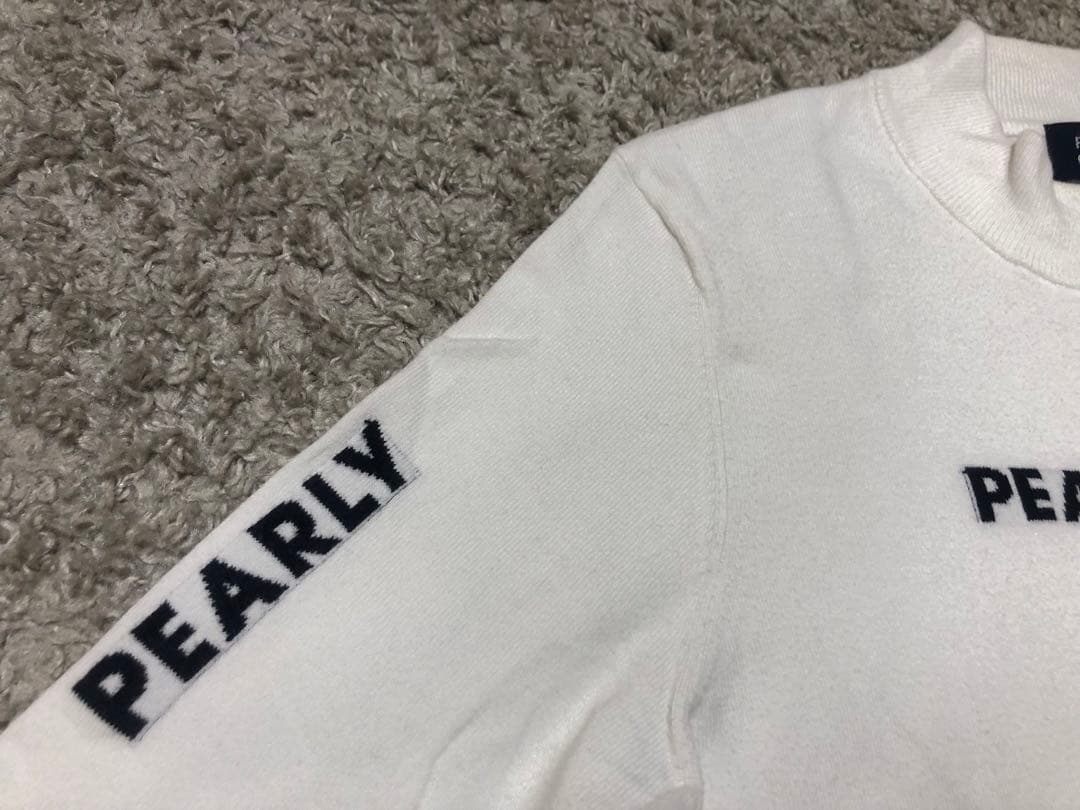 PEARLY GATES・パーリーゲイツ⚫︎コットンモックネックニット白2