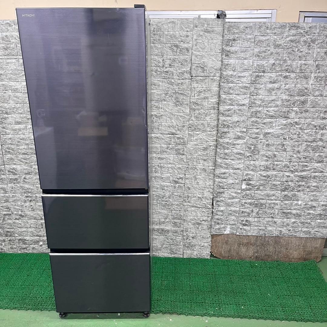 709 日立　大型冷蔵庫　375L 300L強　小型　家庭用　自動製氷　右開き