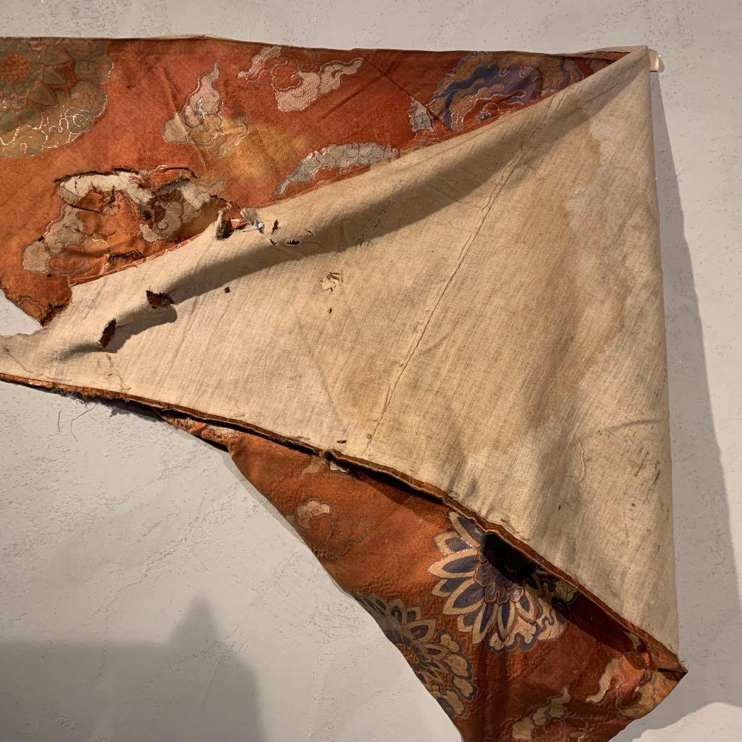 古裂 西陣織 三角 打敷 龍丸文 古布 古裂資料