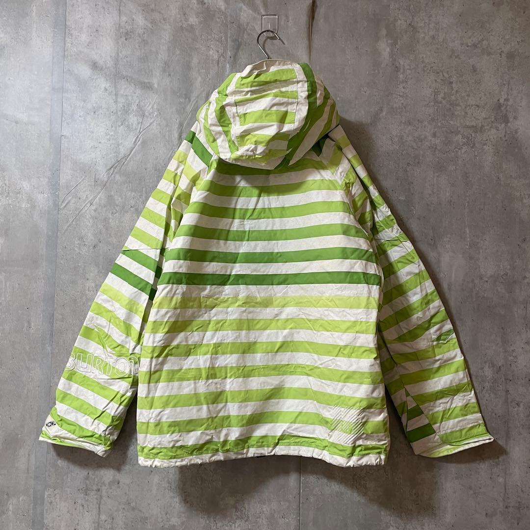 Burtonバートンスキーウェアスノーボードジャケットパーカーフードボーダー白緑
