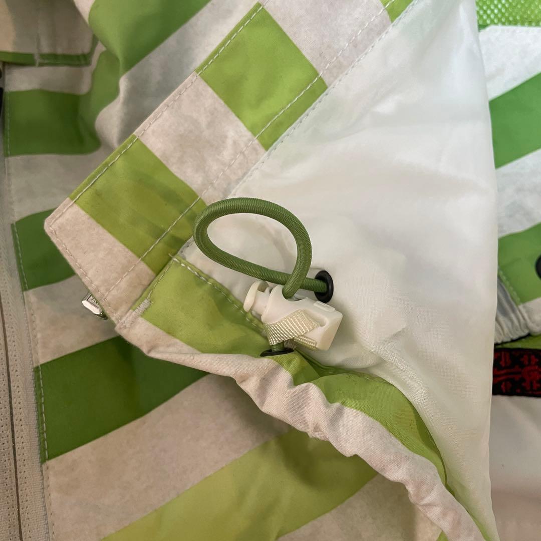 Burtonバートンスキーウェアスノーボードジャケットパーカーフードボーダー白緑