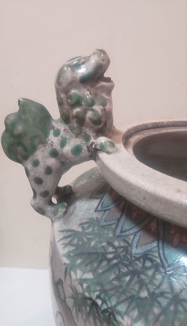 青木木米 九谷焼三足香炉/Aoki Mokubei Tripod Censer