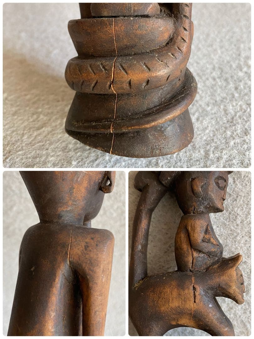 【インドネシア・スマトラ】木彫り／プリミティブアート　置物