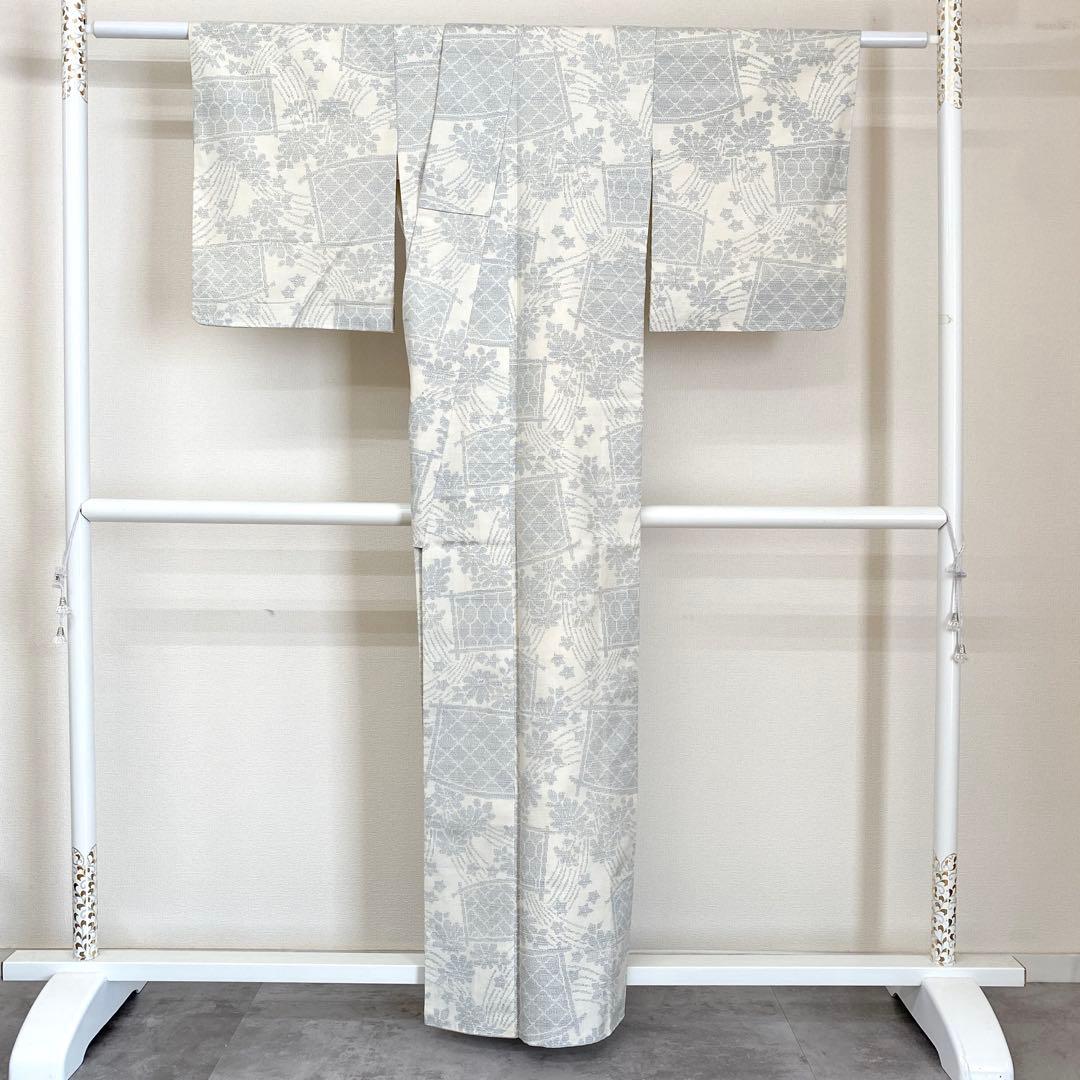 洗い張り単衣仕立て直しK1023 美品 逸品 上品 重要無形文化財 正絹 結城紬