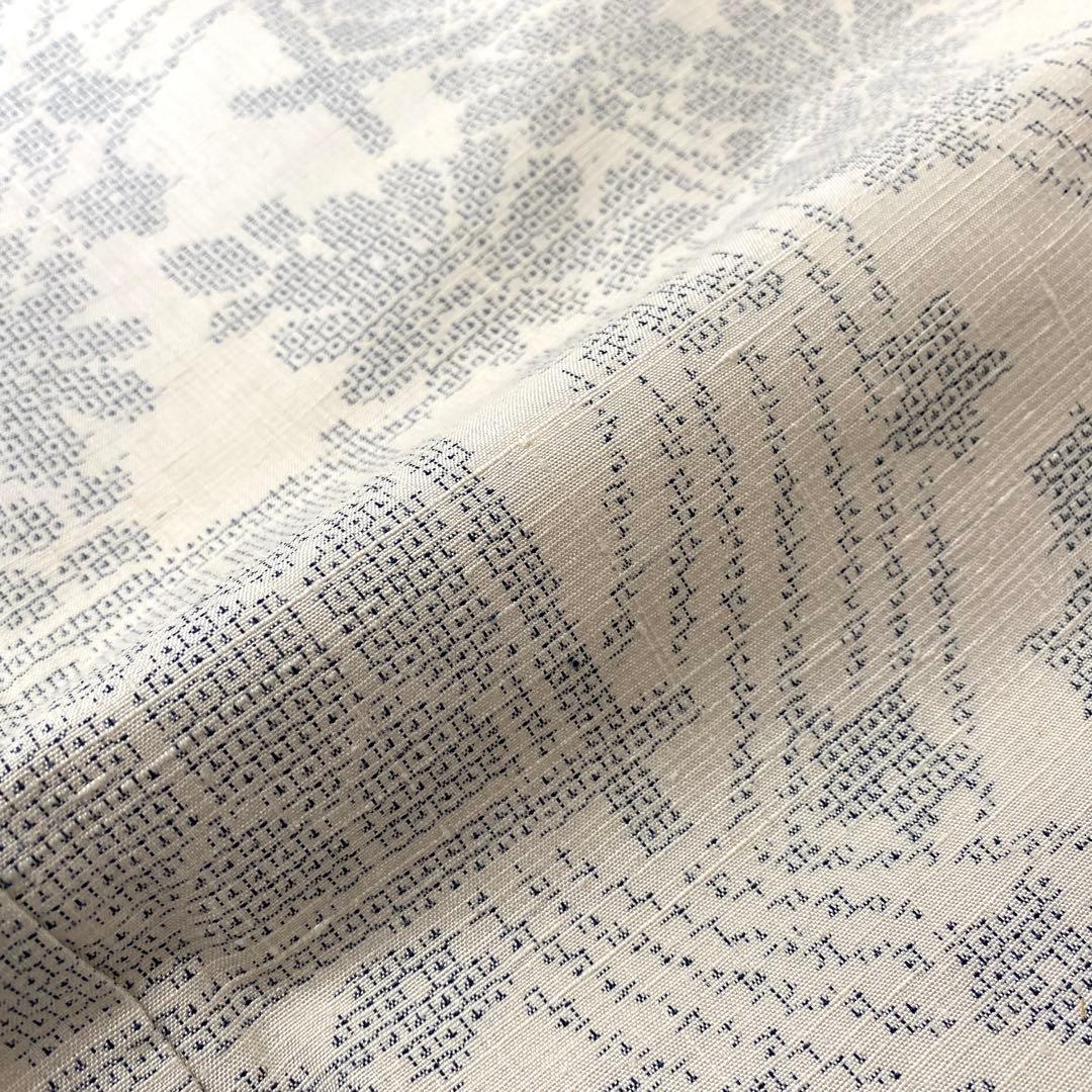 洗い張り単衣仕立て直しK1023 美品 逸品 上品 重要無形文化財 正絹 結城紬