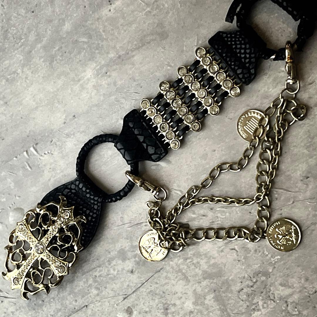 d.i.a クロスバックル　キラキラ　ベルト Y2K 00s 平成ギャル 渋谷