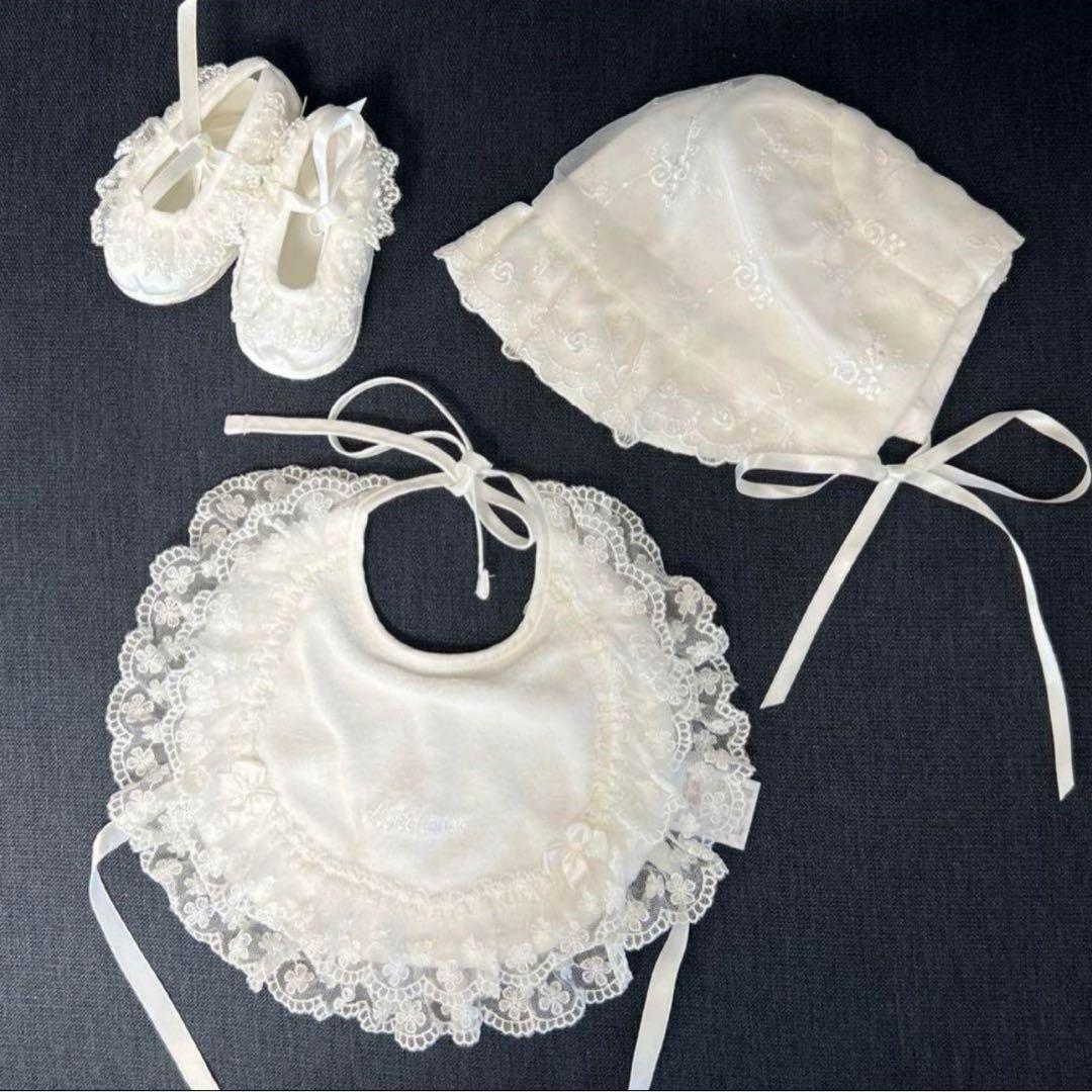 総額7万円5点セット ミキハウス セレモニードレス+スタイ+シューズ +ソックス