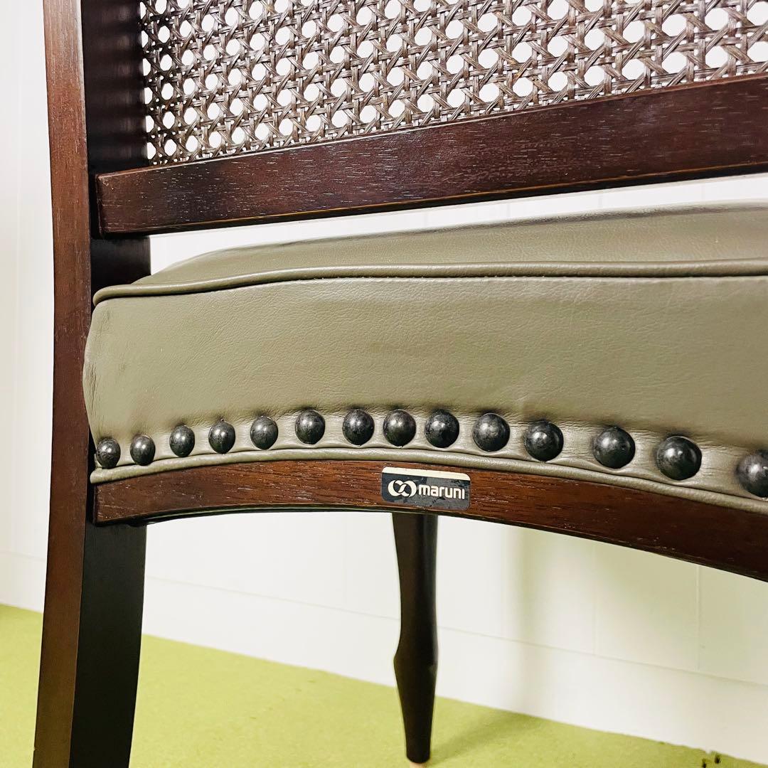 maruni マルニ ダイニングチェア ベルサイユ猫脚 籐 ハイバック③/④