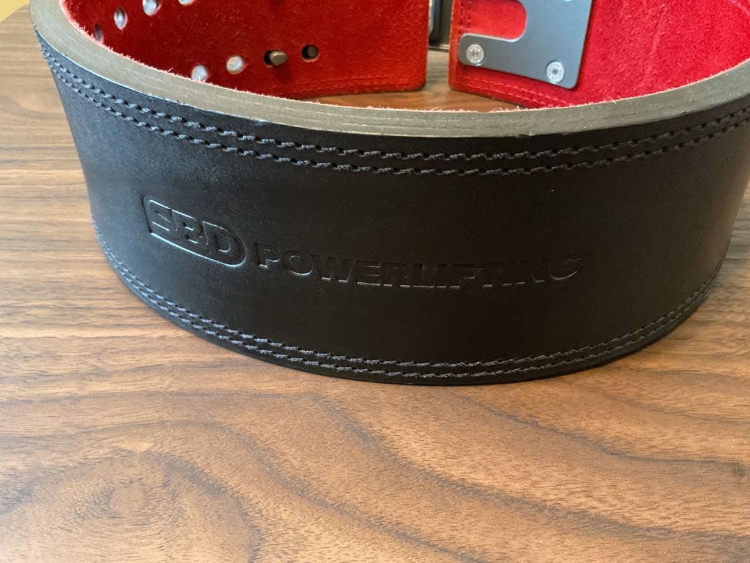 SBD パワーリフティングベルト 黒/赤　13mm Sサイズ
