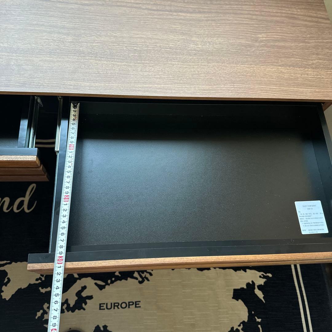 dinos 引き出し付きデスク 薄型ホームオフィス デスク 幅120.5cm