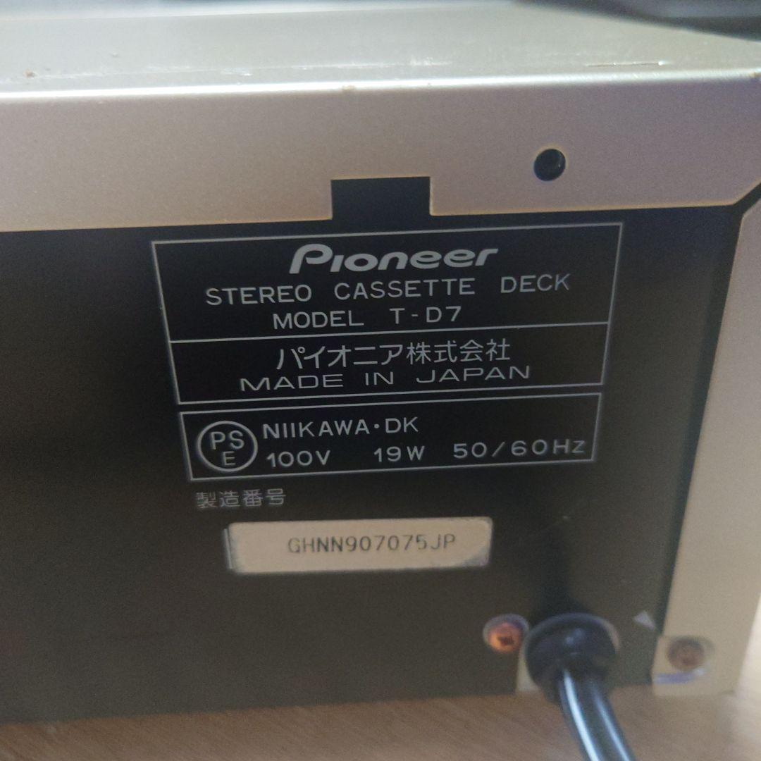 Pioneer パイオニア 3ヘッドシングルカセットデッキ T-D7