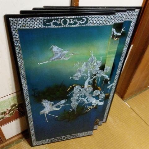 ★特大238㎝　螺鈿　らでん　壁掛け/壁飾り4枚組　沖縄本島引取限定　現物確認可