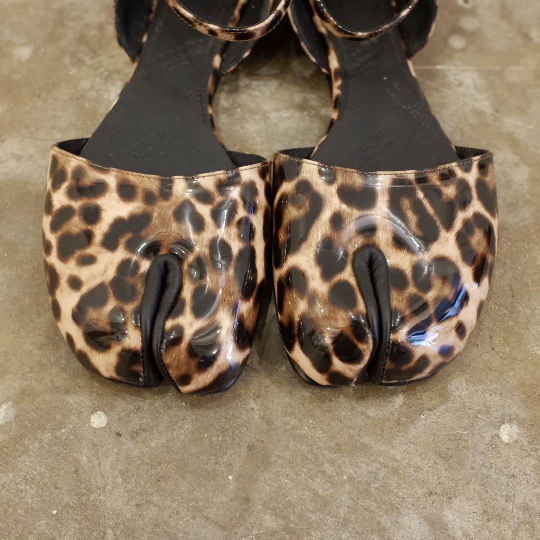 Maison Margiela パテント ヒョウ柄 足袋パンプス