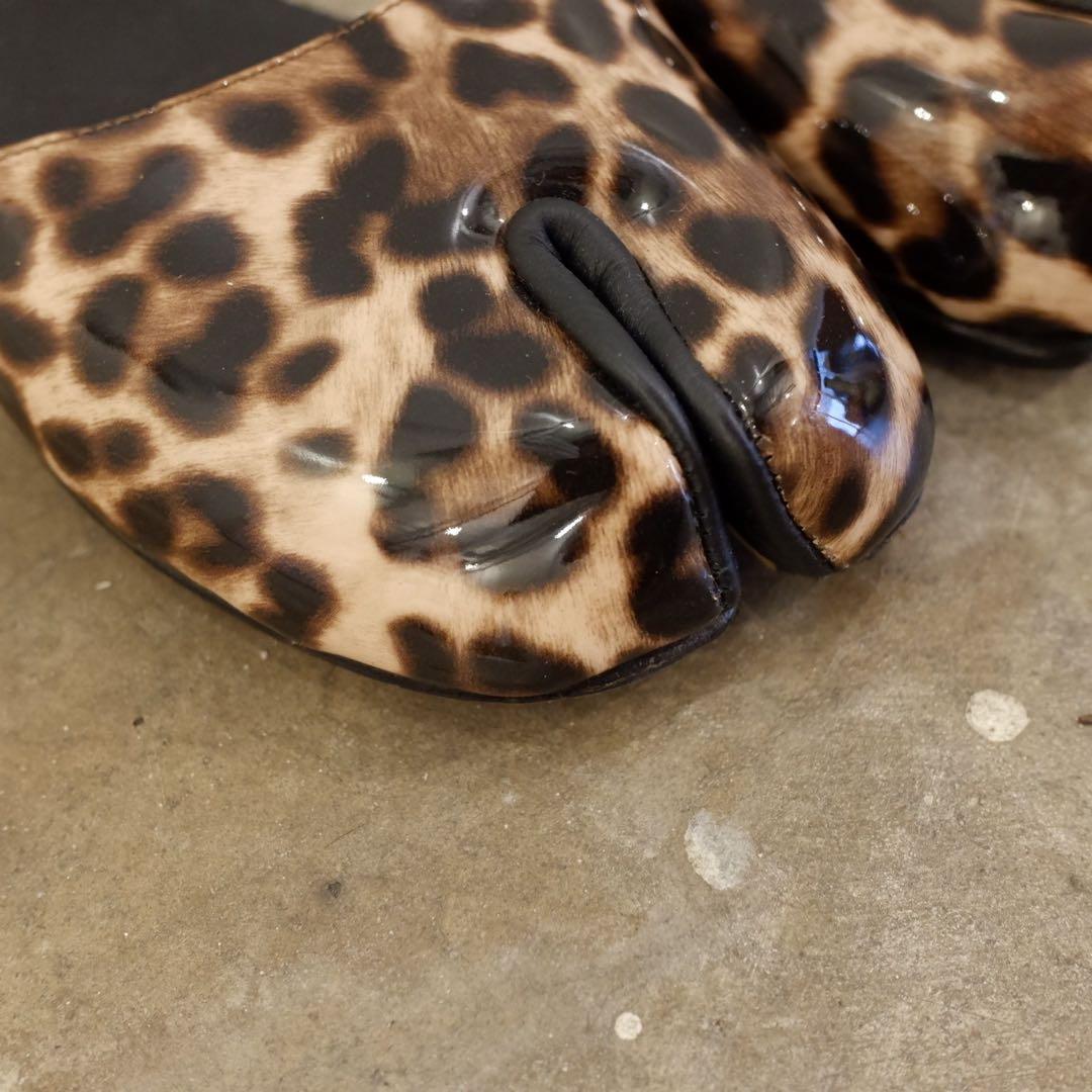 Maison Margiela パテント ヒョウ柄 足袋パンプス