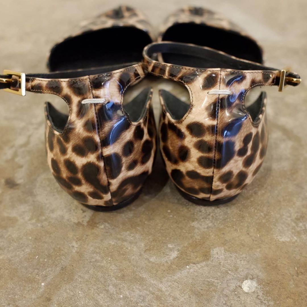 Maison Margiela パテント ヒョウ柄 足袋パンプス