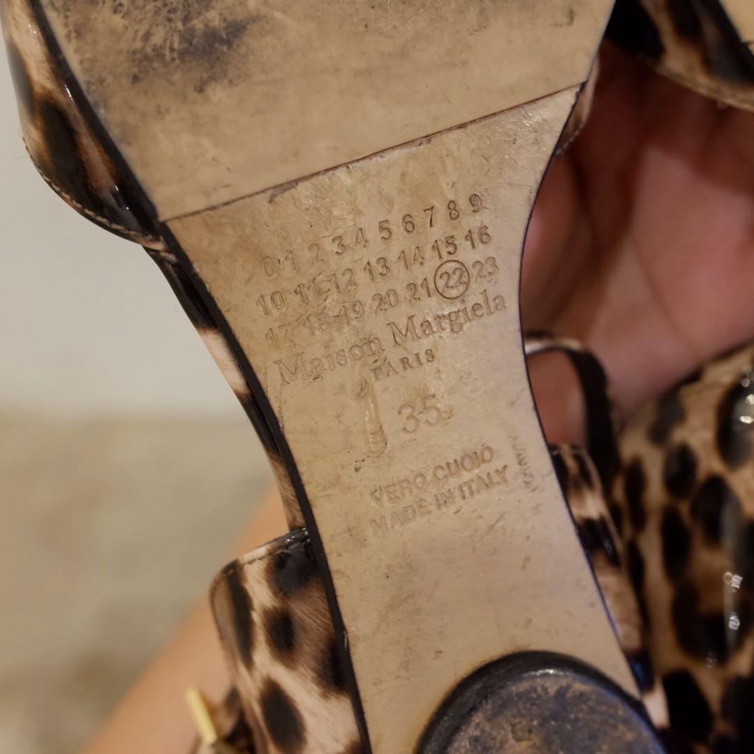 Maison Margiela パテント ヒョウ柄 足袋パンプス
