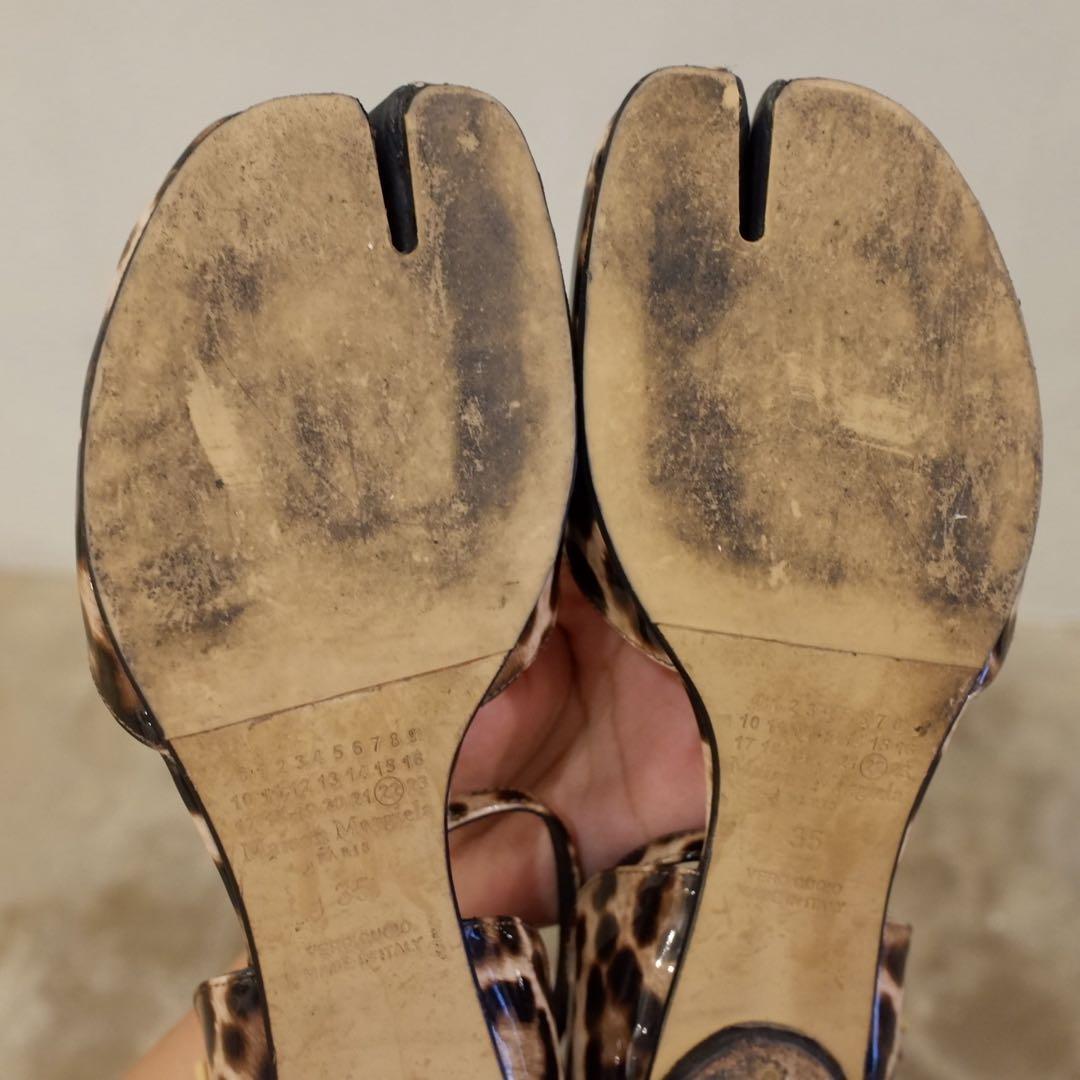 Maison Margiela パテント ヒョウ柄 足袋パンプス