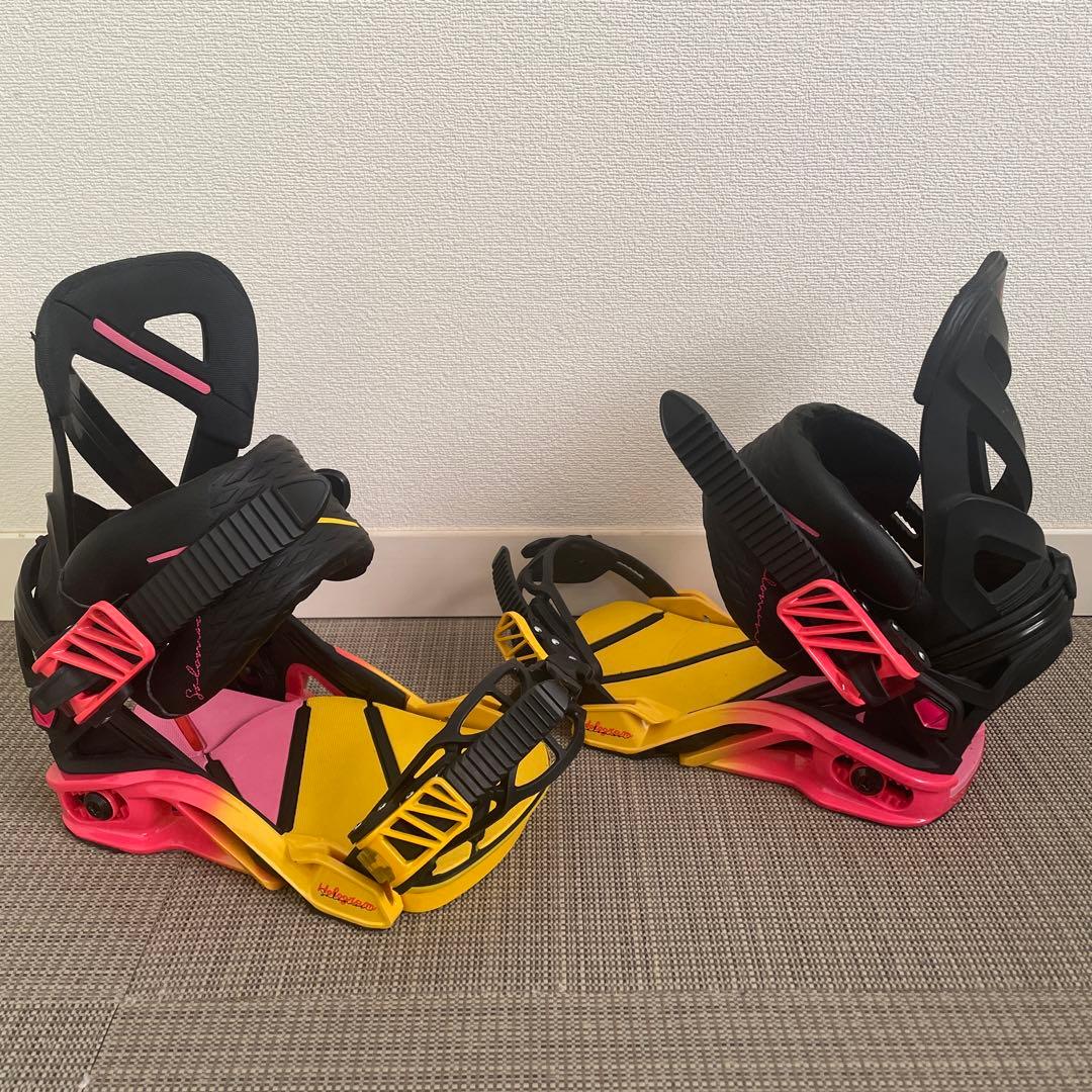Salomon Hologram スノーボードビンディング イエロー/ピンク