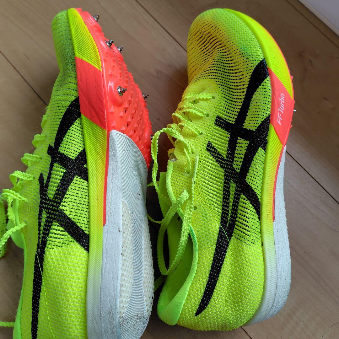 メタスピードLD2 スパイクシューズ 蛍光イエロー アシックス　27cm