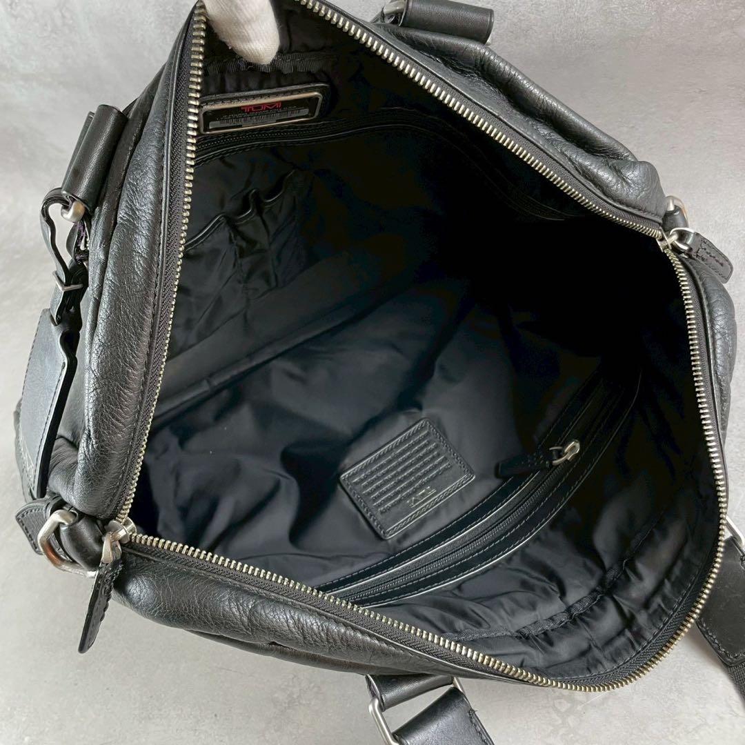 TUMI メンズ 2way レザー ビジネスバッグ ブラック