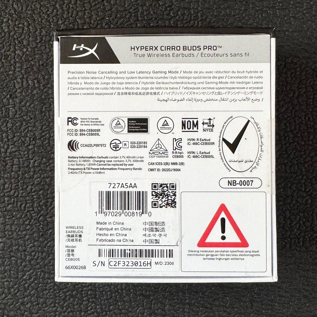【新品】HyperX Cirro Buds Pro ワイヤレスイヤホン ブラック