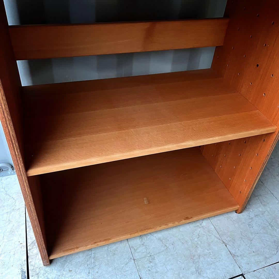 取付無料！フォルミオ 子ども家具 北欧風天然木ナチュラル四段シェルフ 本棚✨