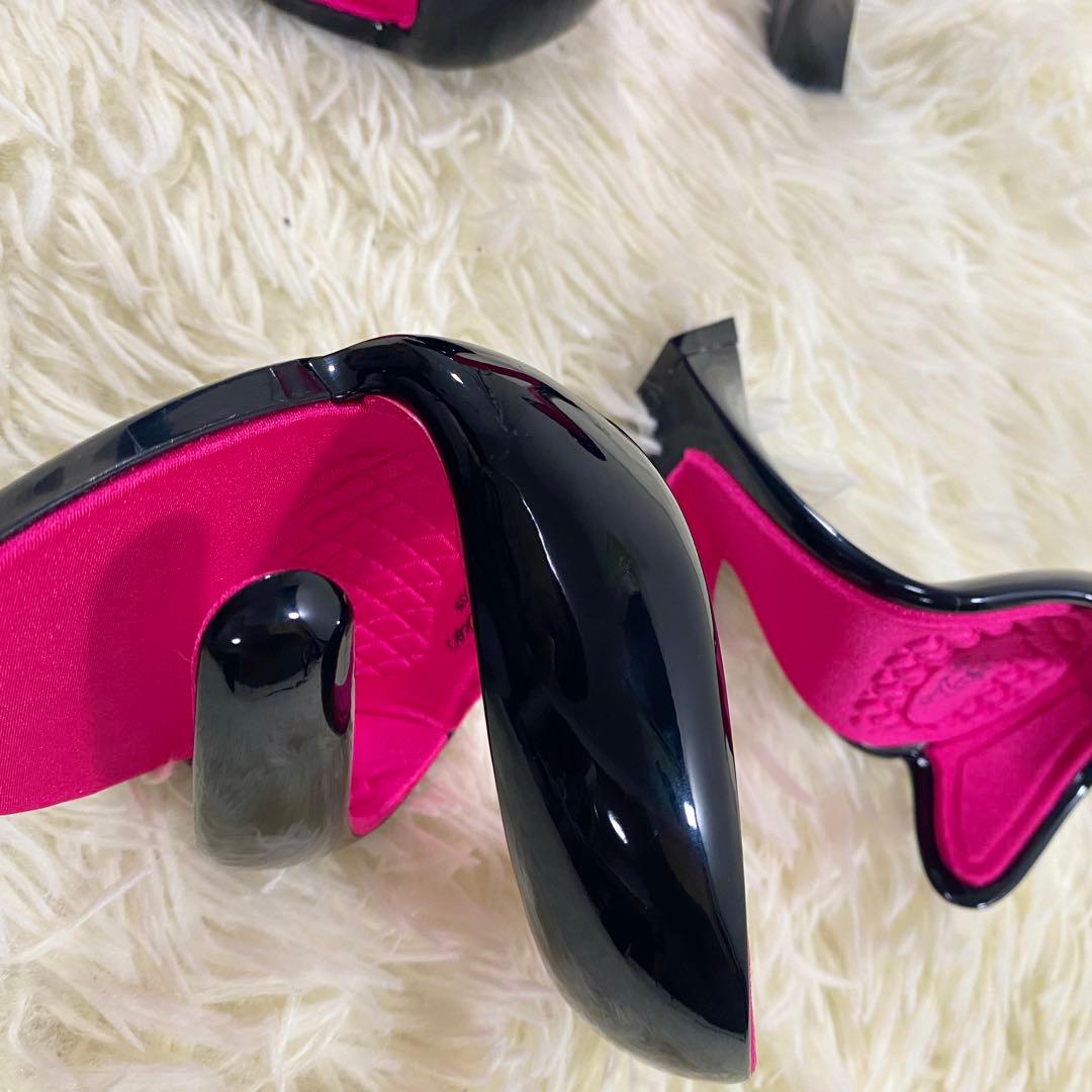 極美品　ジュリアンベイクス　サンダル　モヒート　ブラック　ピンク　38　24㎝