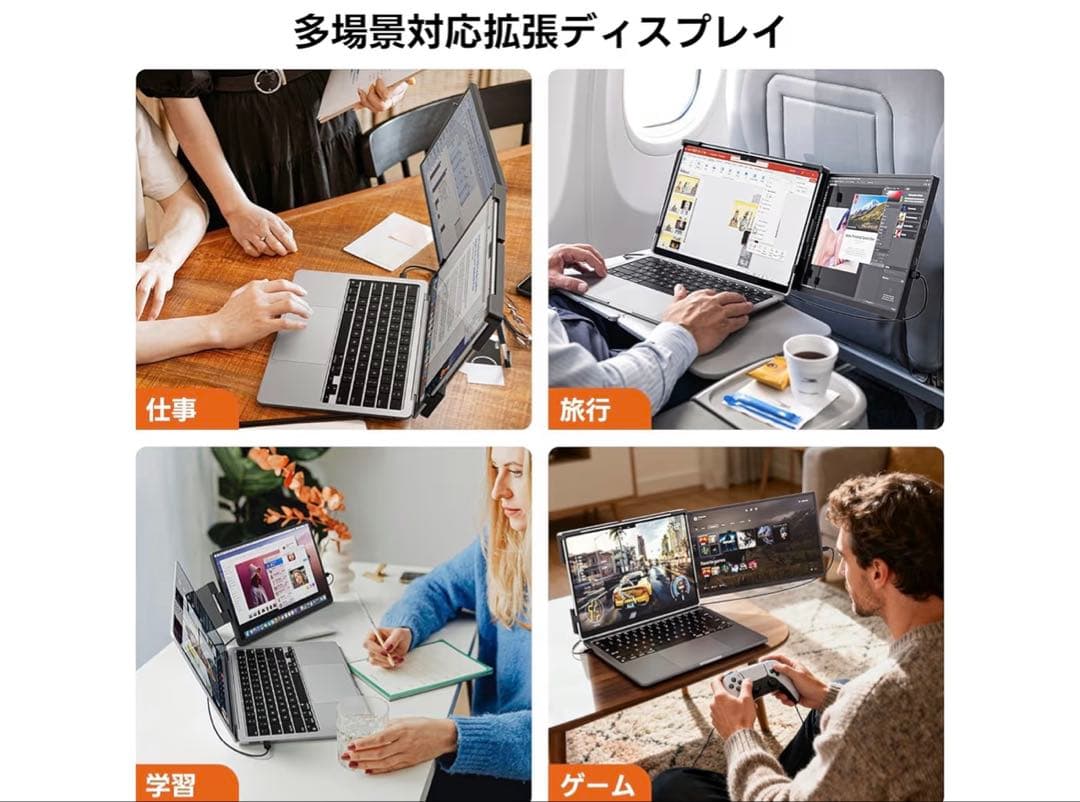 デュアルモニター Omiodo 14.1インチ 1200P