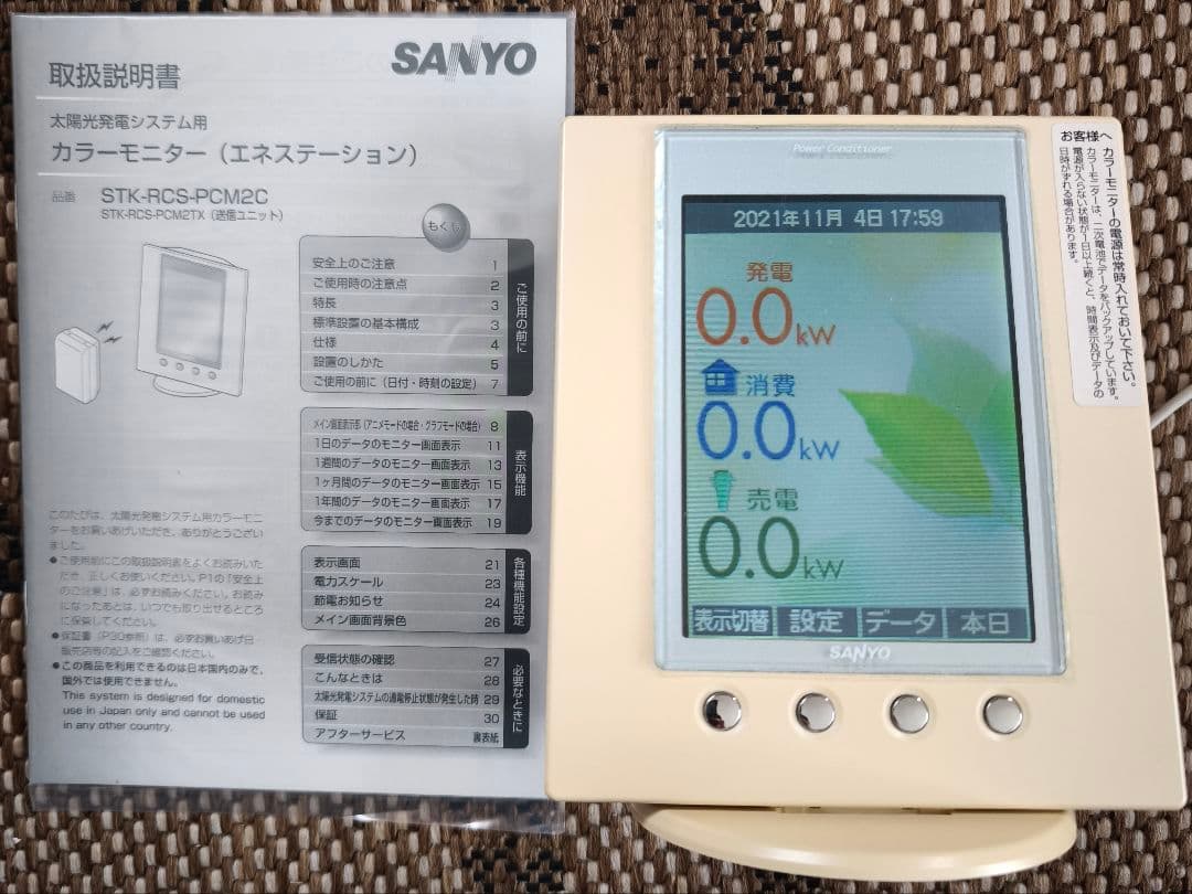 SANYO カラーエネルギーモニター STK-RCS-PCM2C