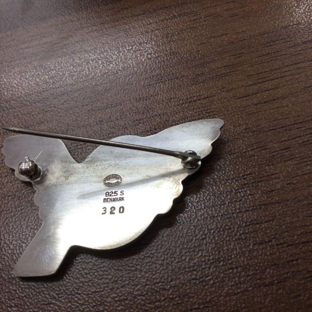 ジョージジェンセン 925Sブローチ バード ハト