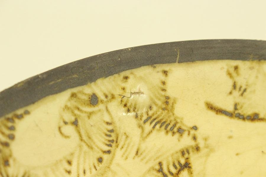 中国美術 蓮花魚紋 碗 古美術(LC998)