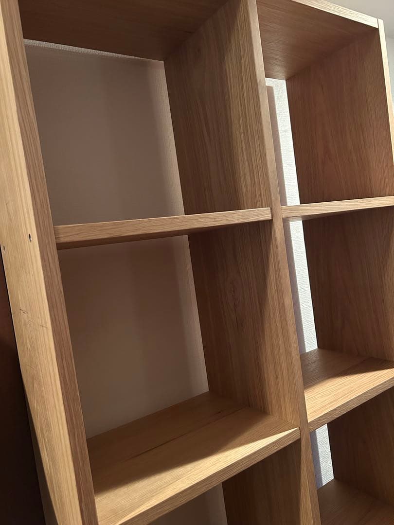 無印シェルフ5段×2列オーク材