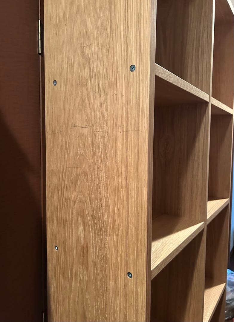 無印シェルフ5段×2列オーク材