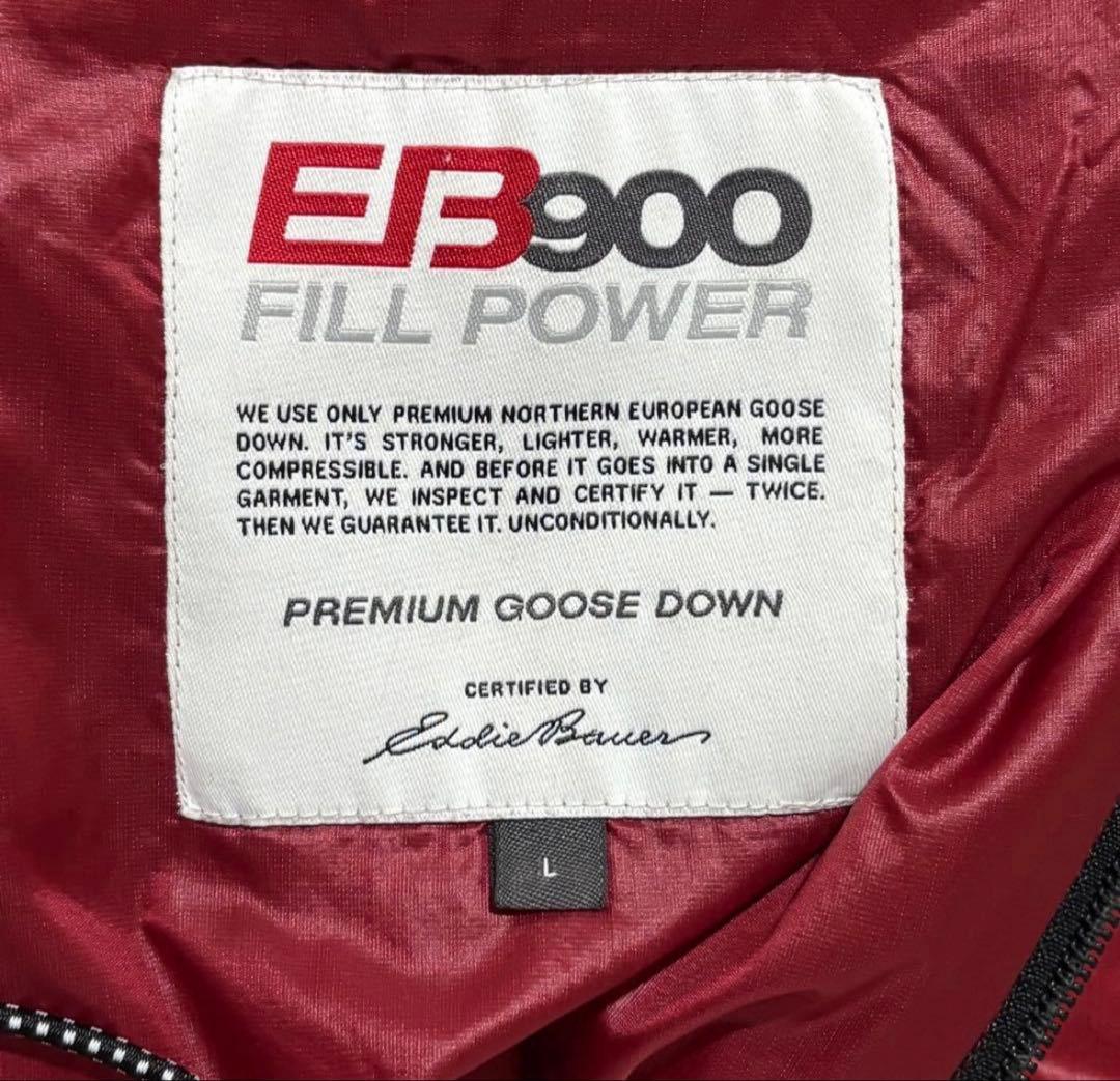 EDDIE BAUER 赤 フード付きダウンジャケット