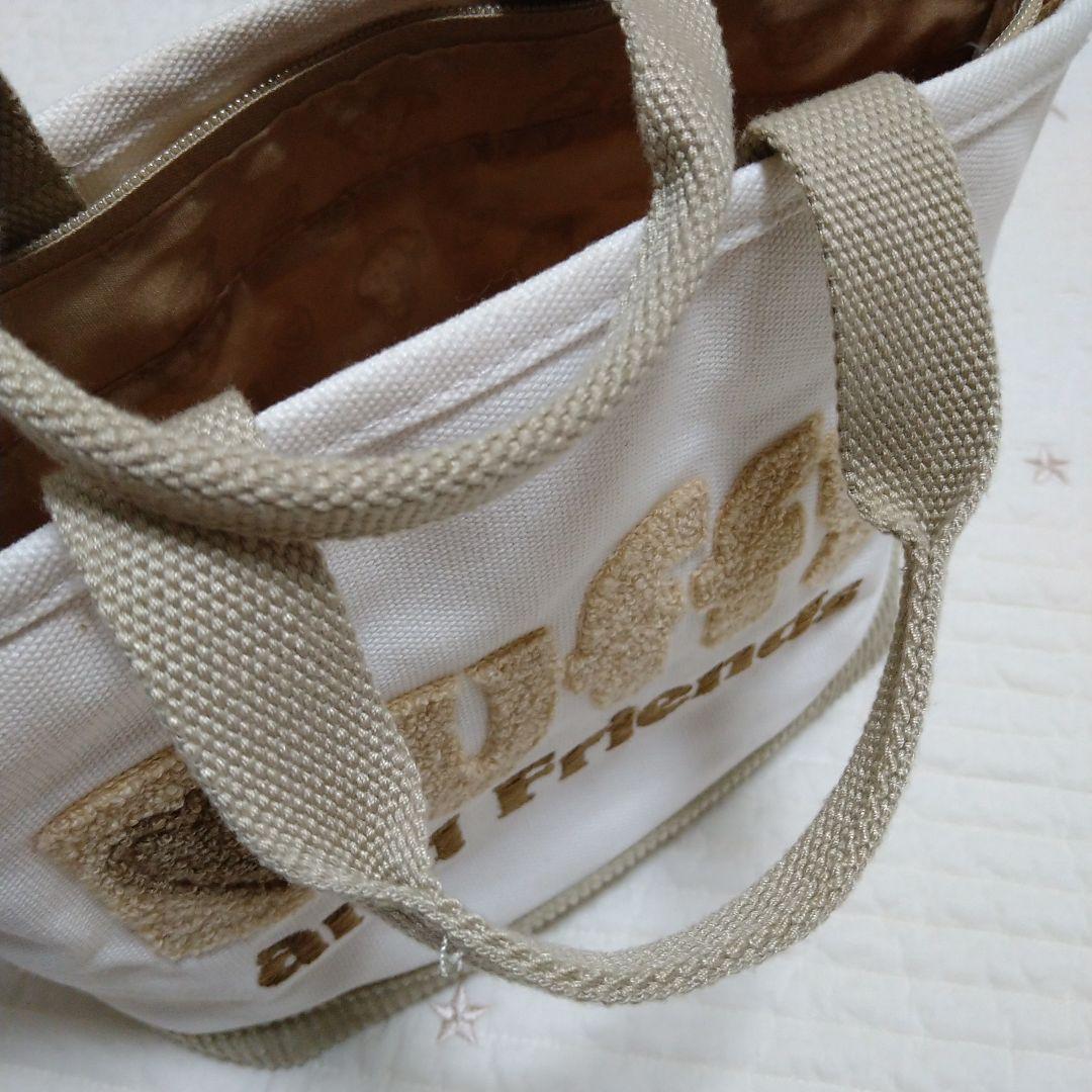 ダッフィートートバッグ　ベージュ