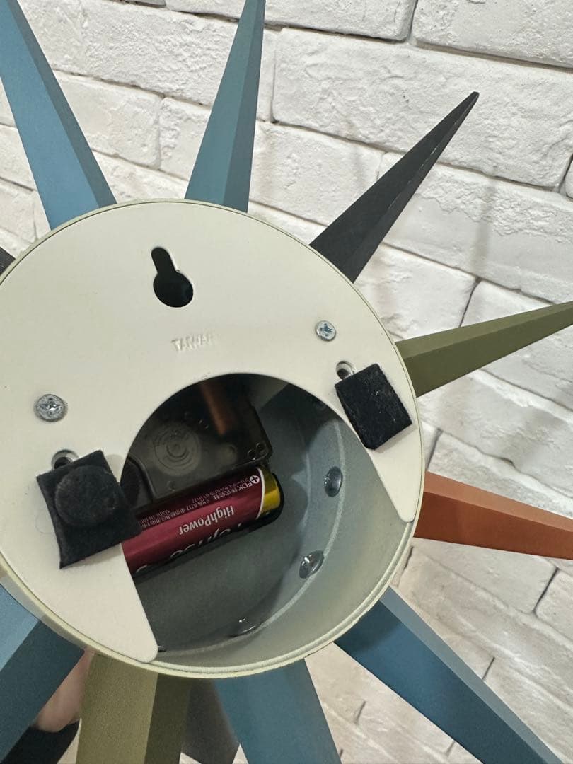 ①⭐️【全国送料無料】ビンテージ　ミッドセンチュリー　サンバースト クロック　時計