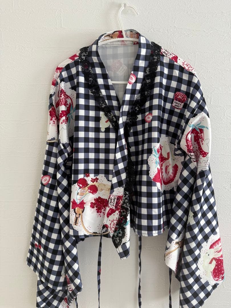 Toalice 浴衣セット いちごギンガムチェック