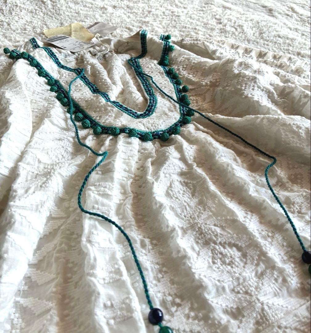 IENA新品インポート極上刺繍ブラウス 定価6.4万 タッセルエンブロイダリー