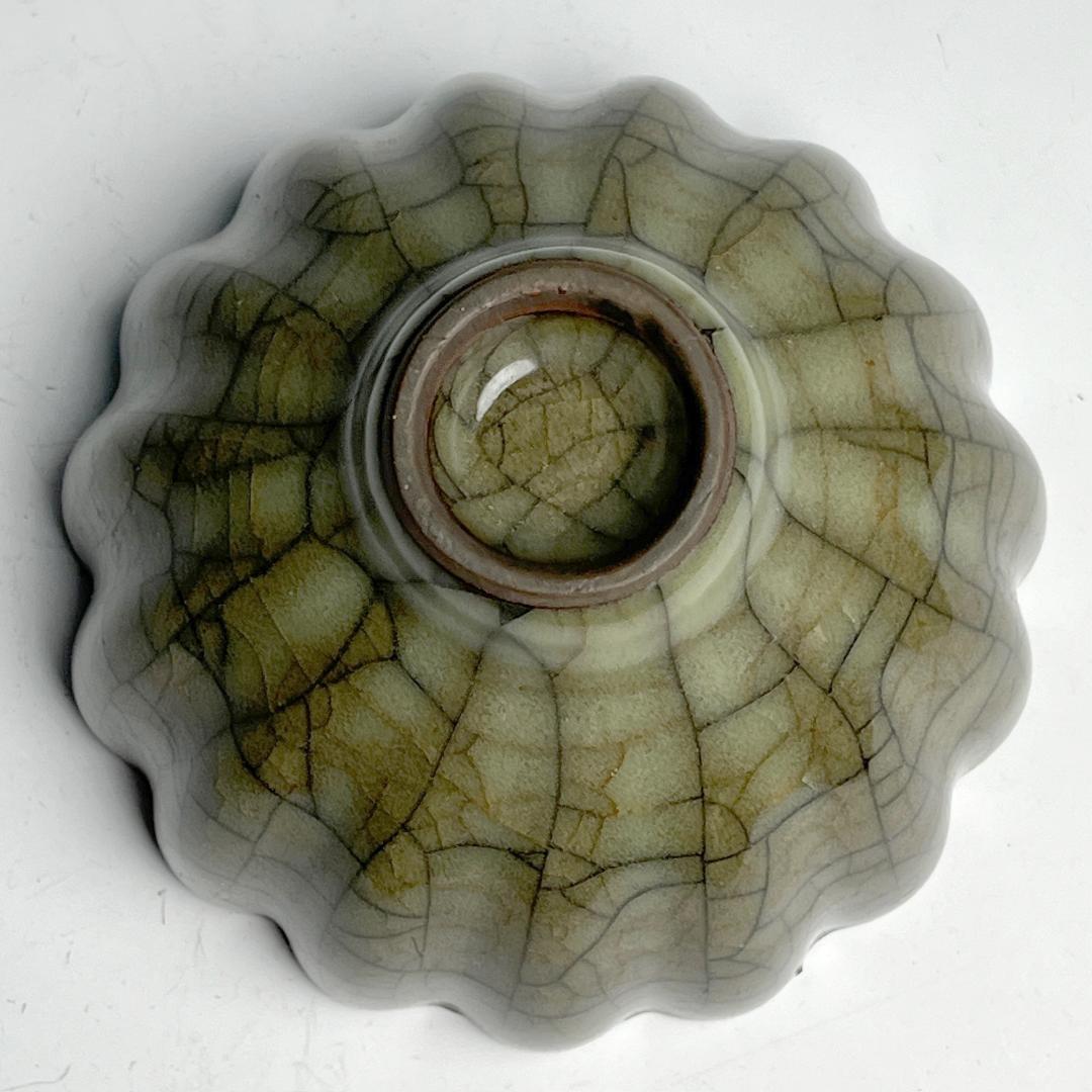 哥窯 陵花 杯 中国古玩 中国美術 唐物 擺件