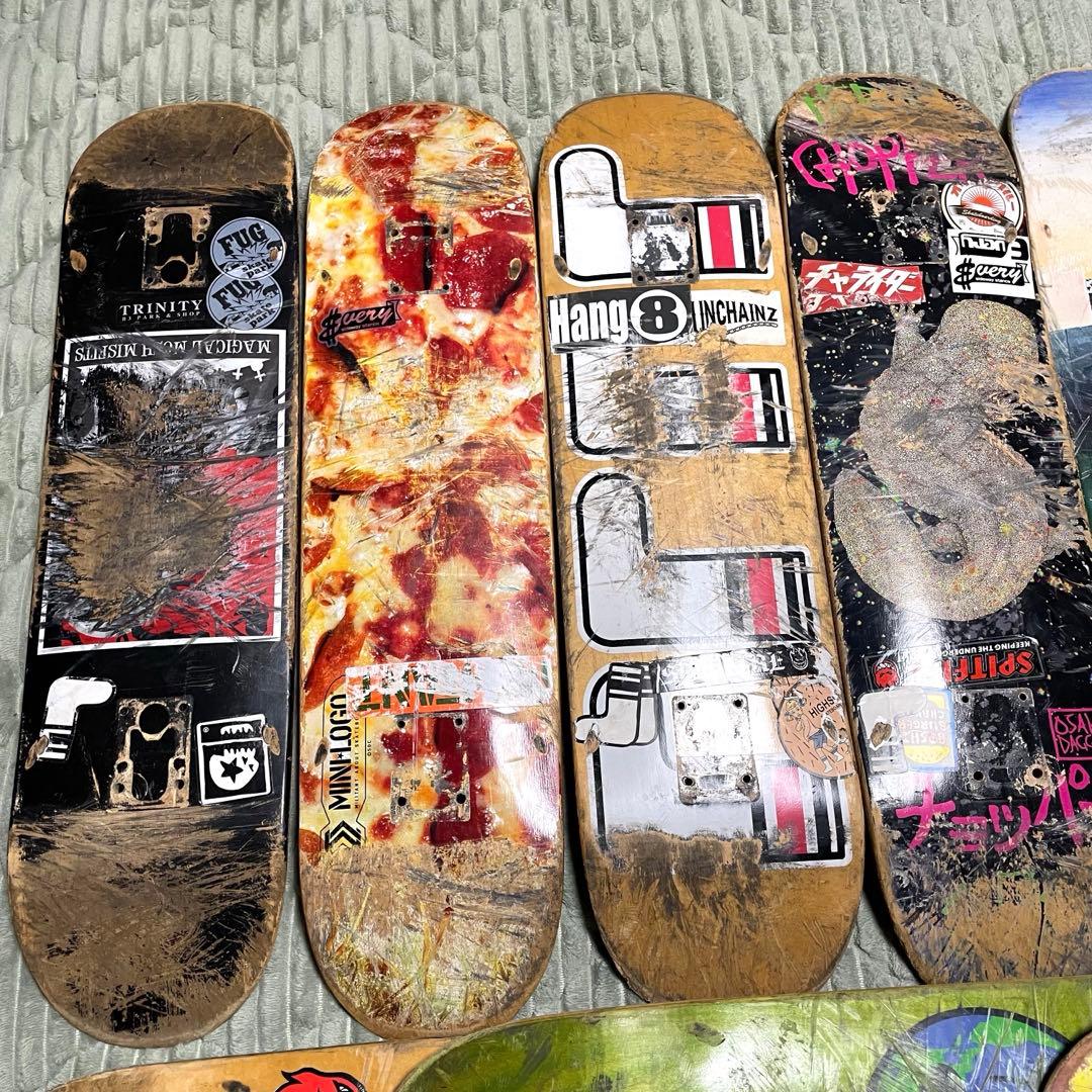 廃デッキ　15枚　オマケ付き　DIY まとめ売り　スケートボードデッキ　スケボー