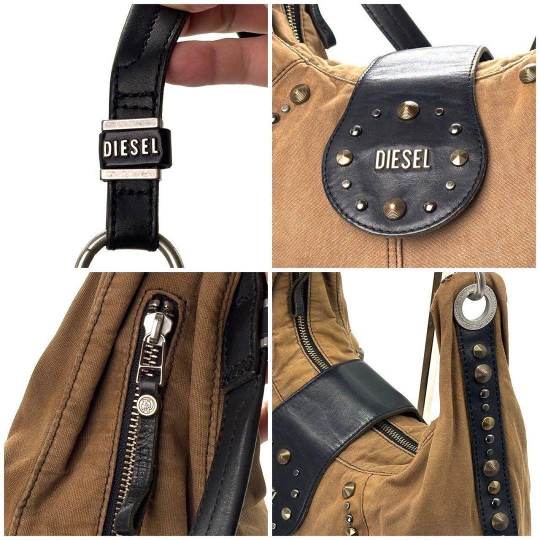 DIESEL　ショルダーバッグ 2WAY ワンショルダー ハーフムーン　ブラウン