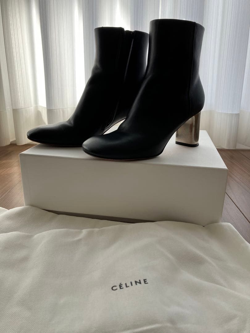 CELINE bambam メタルヒールショートブーツ　36