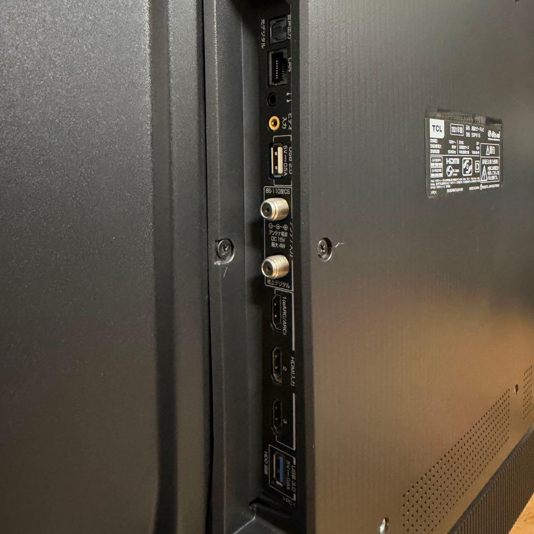TCL 50V型4K 液晶テレビ スマートテレビ 50P615 動画配信アプリ○