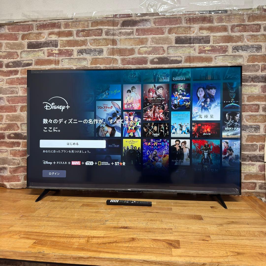 TCL 50V型4K 液晶テレビ スマートテレビ 50P615 動画配信アプリ○