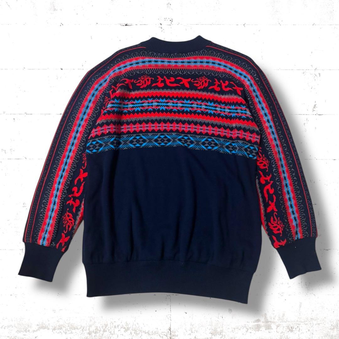 sacai 24SS 総柄　クルーネック　セーター　ニット　24-03297M